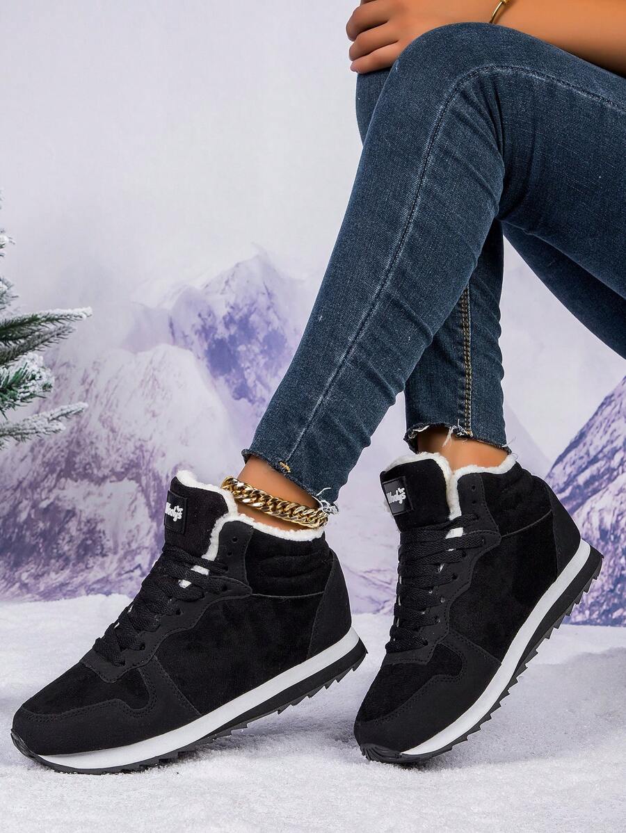 2025 Winter Women's Thermal Lined Warm Snow Boots, Wear-Resistant, Non-Slip, Suitable For Outdoor Activities, Unisex