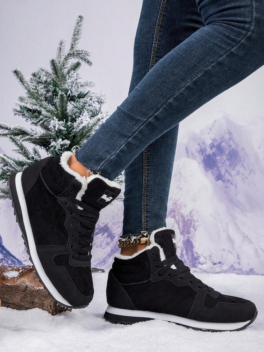 2025 Winter Women's Thermal Lined Warm Snow Boots, Wear-Resistant, Non-Slip, Suitable For Outdoor Activities, Unisex