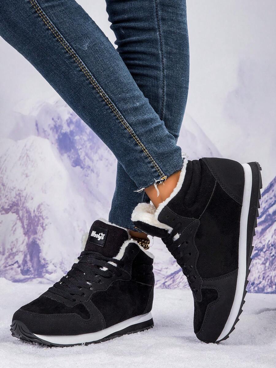 2025 Winter Women's Thermal Lined Warm Snow Boots, Wear-Resistant, Non-Slip, Suitable For Outdoor Activities, Unisex