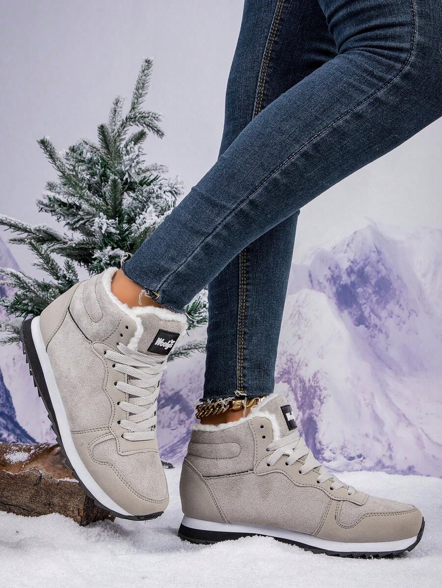 2025 Winter Women's Thermal Lined Warm Snow Boots, Wear-Resistant, Non-Slip, Suitable For Outdoor Activities, Unisex