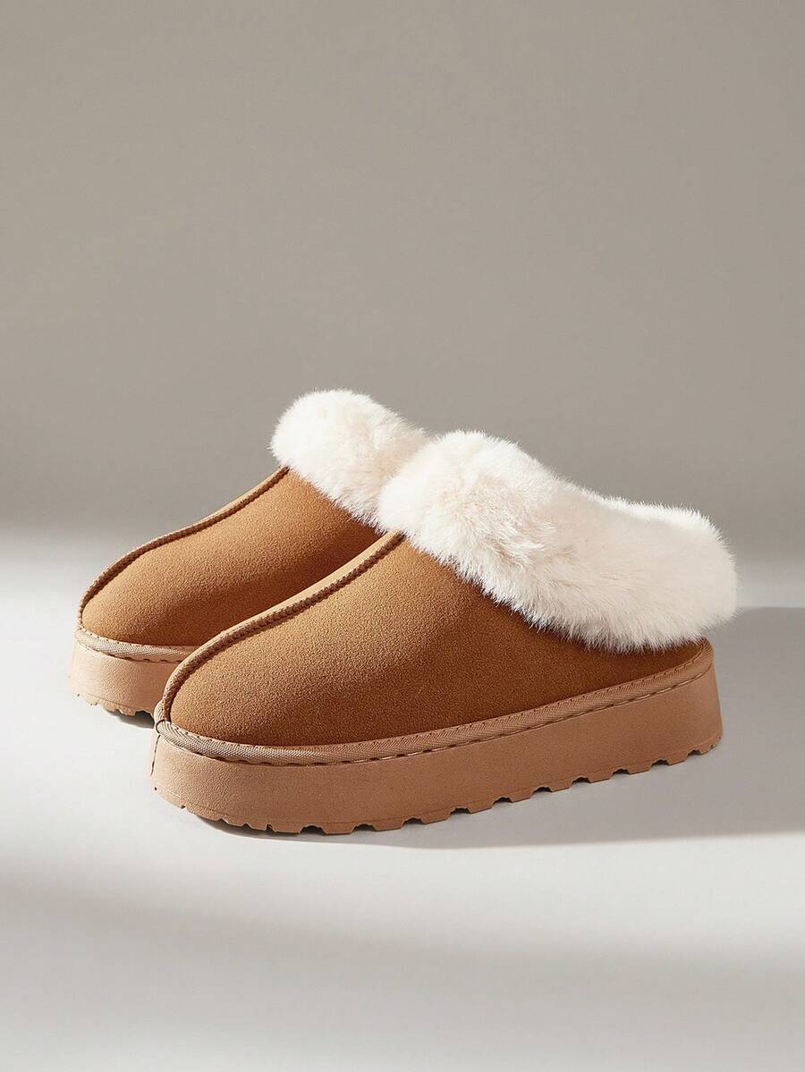 CUCCOO EASI Women's Thick Sole Warm Round Toe Low-Top Snow Boots, Autumn/Winter