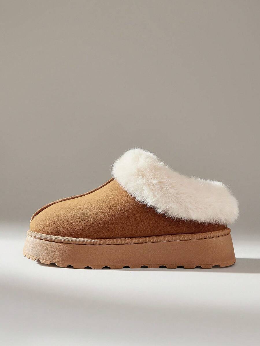 CUCCOO EASI Women's Thick Sole Warm Round Toe Low-Top Snow Boots, Autumn/Winter