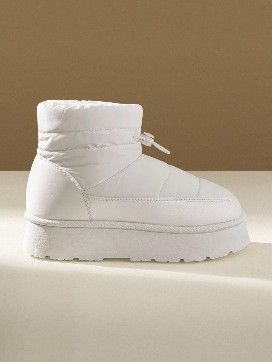 CUCCOO EASI Women's Thick Sole Warm Round Toe Low-Top Snow Boots, Autumn/Winter