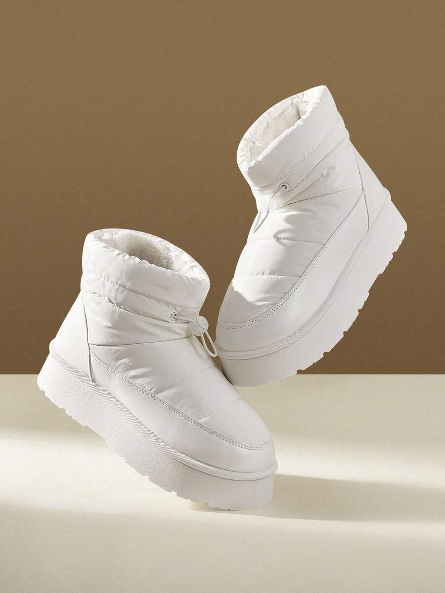 CUCCOO EASI Women's Thick Sole Warm Round Toe Low-Top Snow Boots, Autumn/Winter