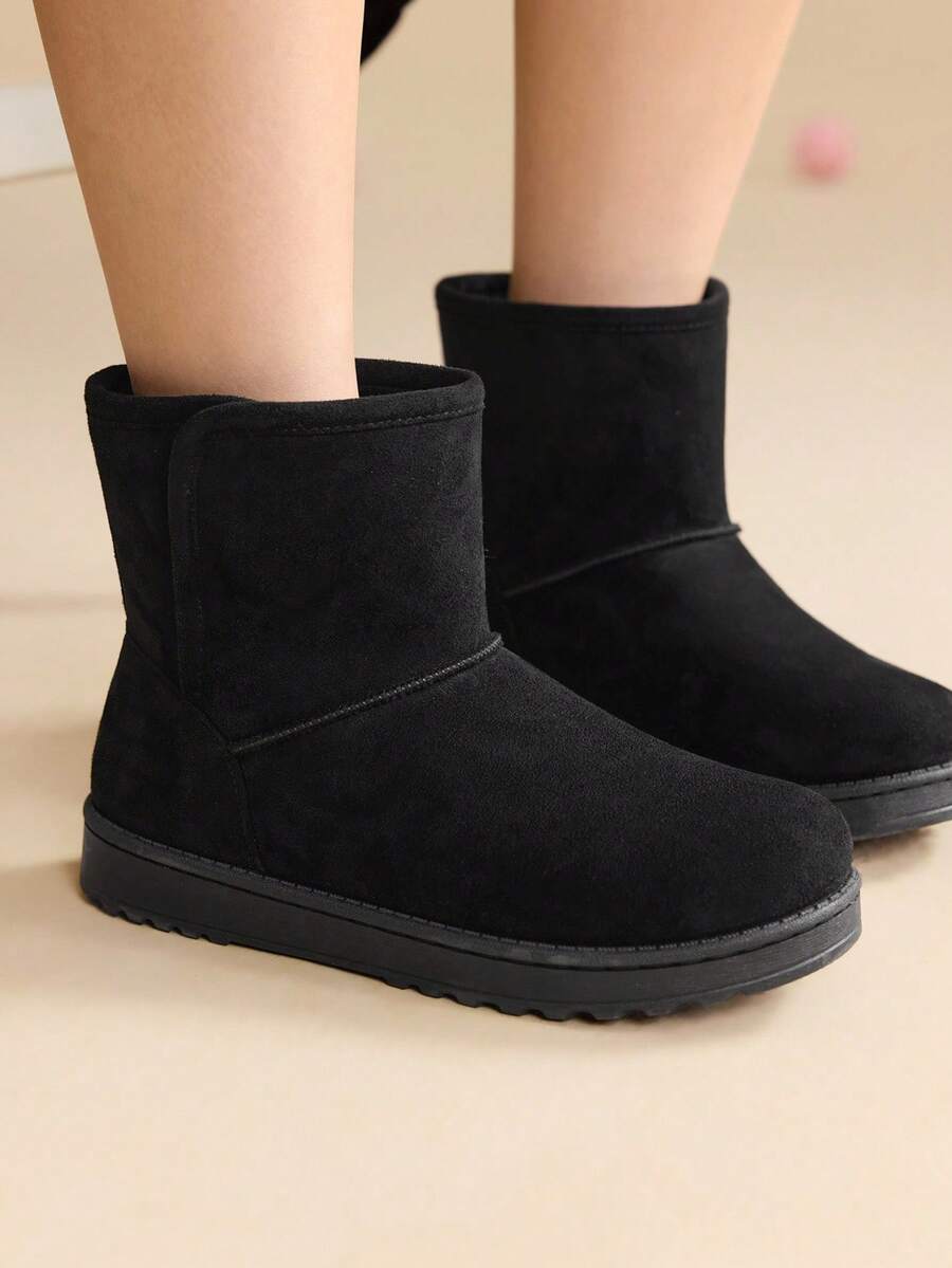 CUCCOO EASI Women's Thick Sole Warm Round Toe Low-Top Snow Boots, Autumn/Winter