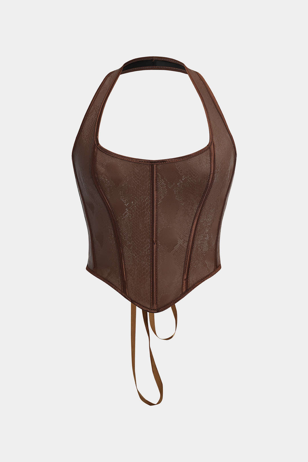 Plus Size Tie Back Corset Tank Top