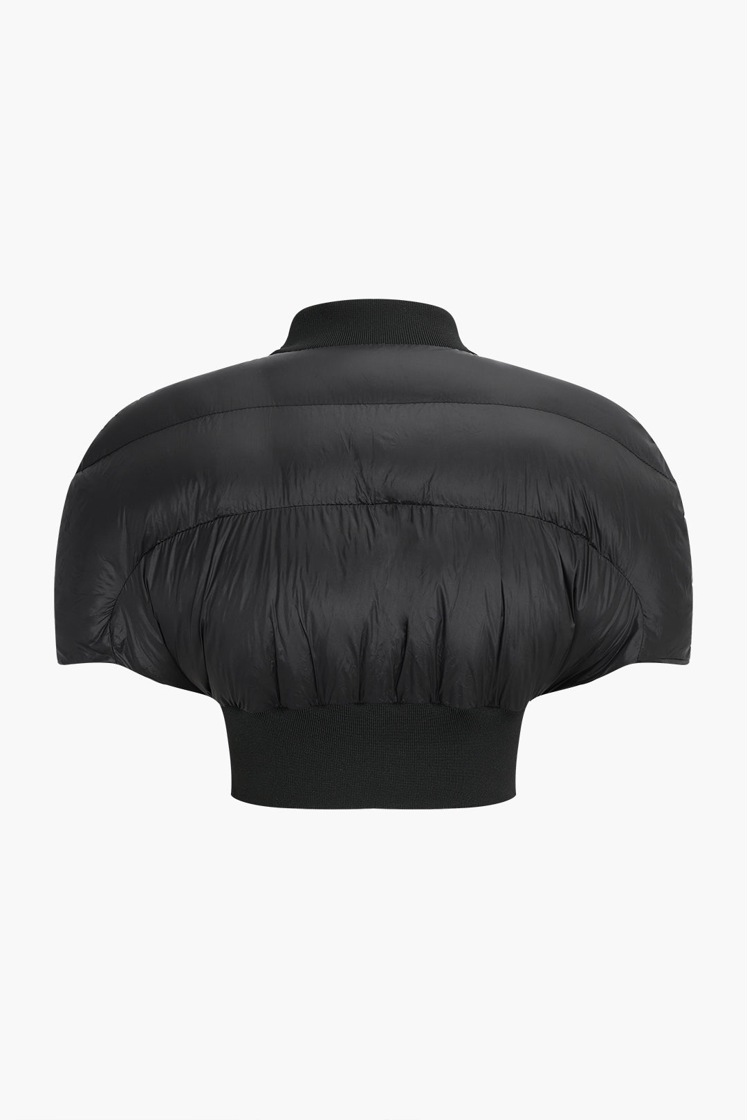Padded Zipper Cropped Puffer