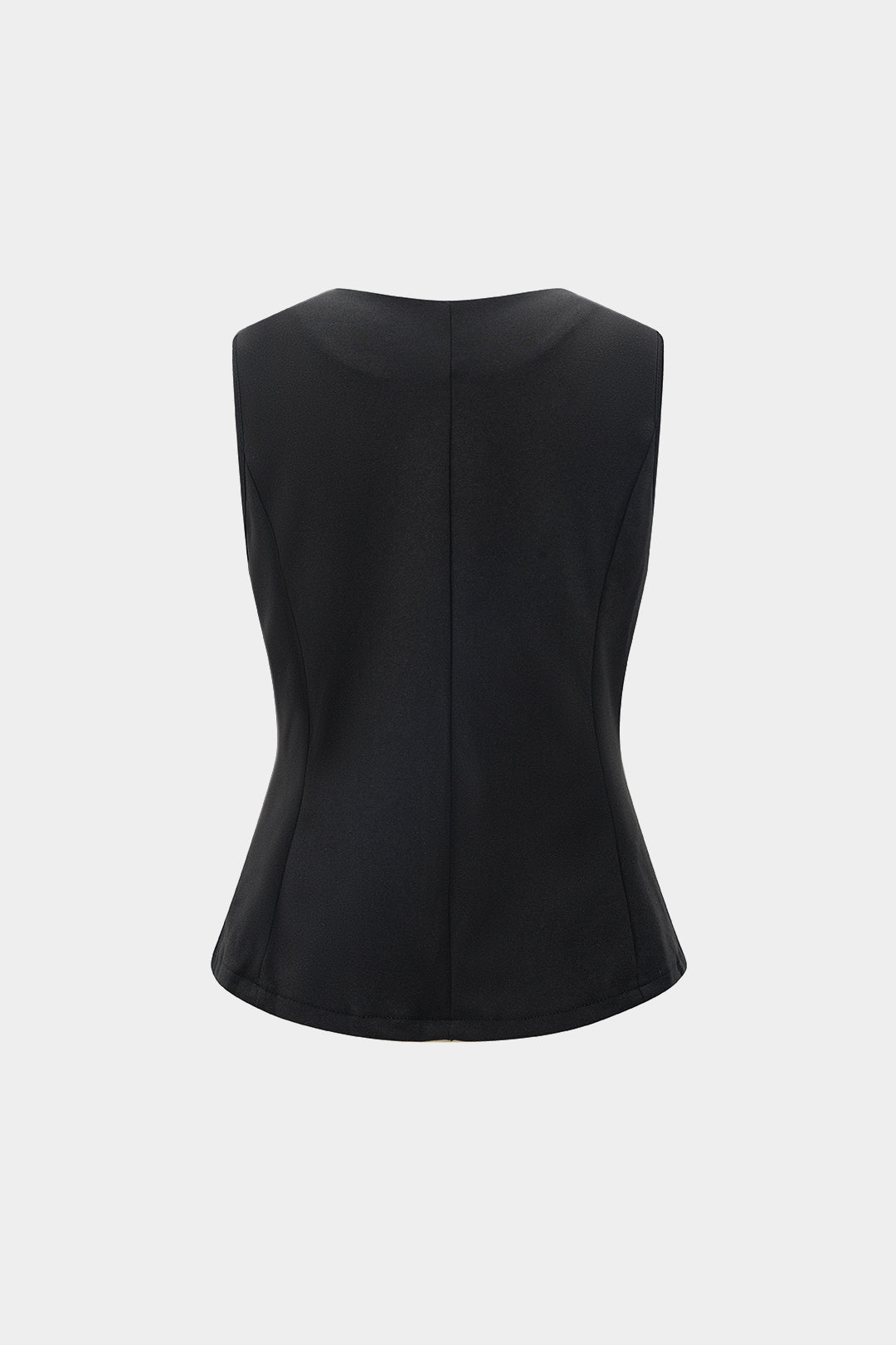 Solid Metallic Button Vest