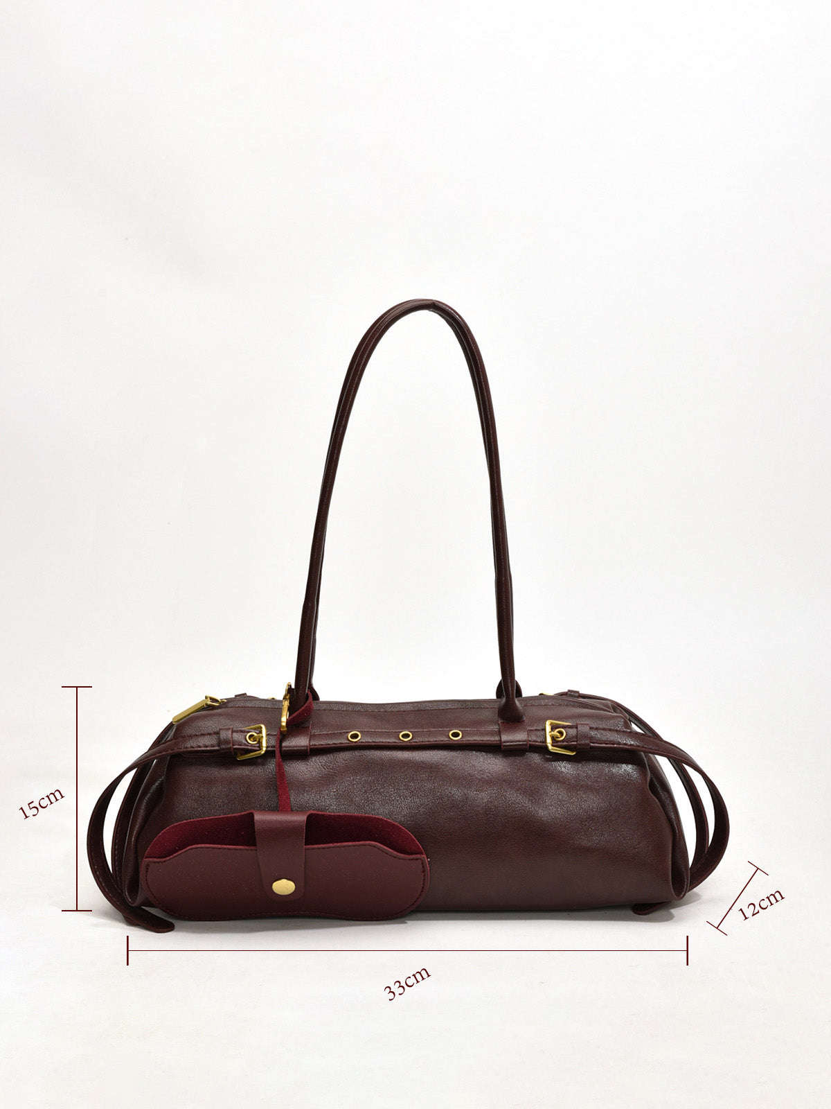 Mocha Grommet Shoulder Bag