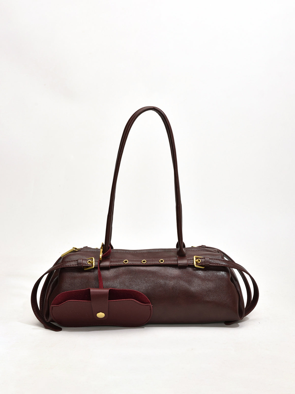 Mocha Grommet Shoulder Bag