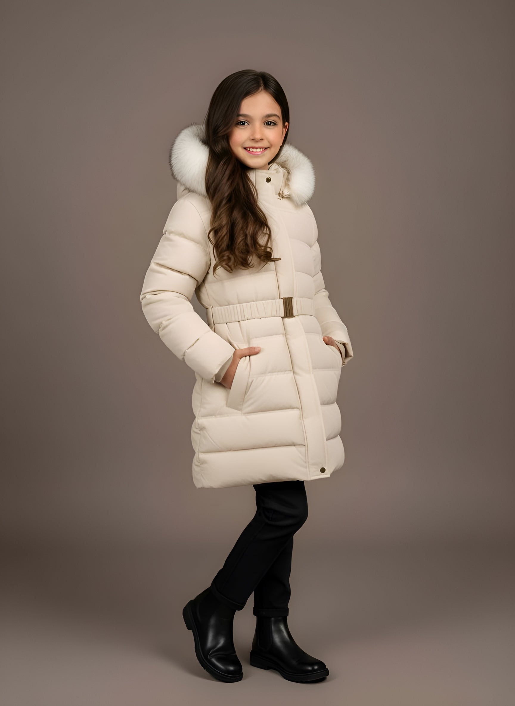 Girls Hooded Jacket Winter Coat