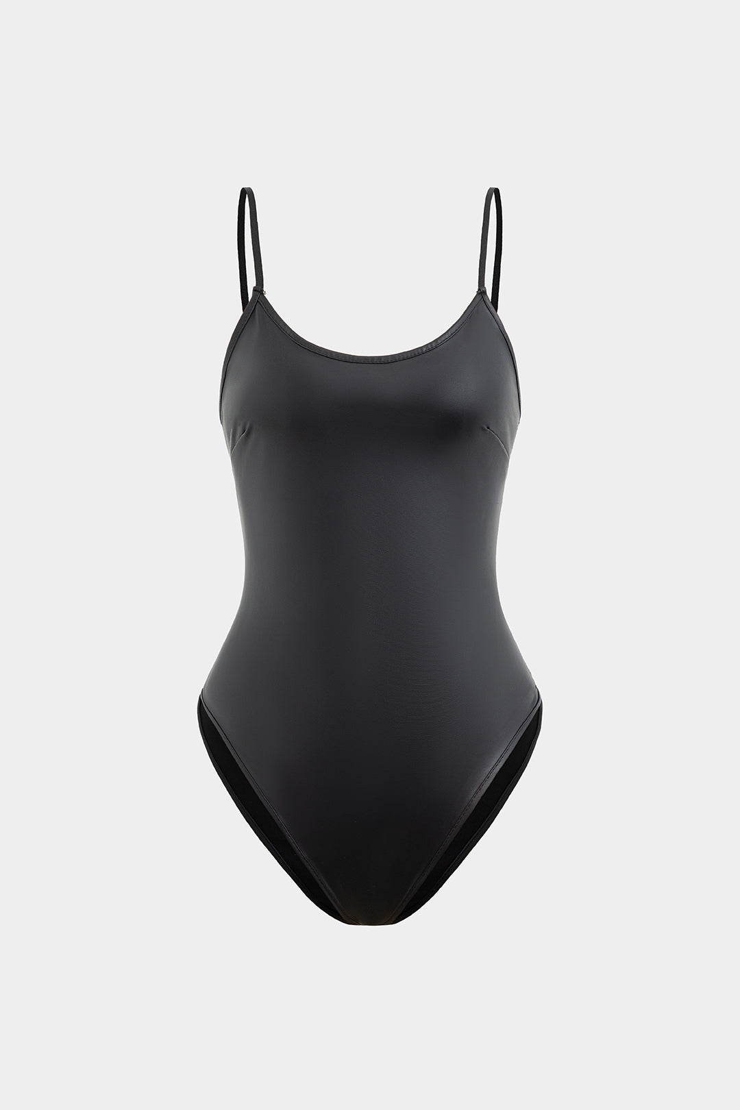 Faux Leather Slip Sleeveless Bodysuit