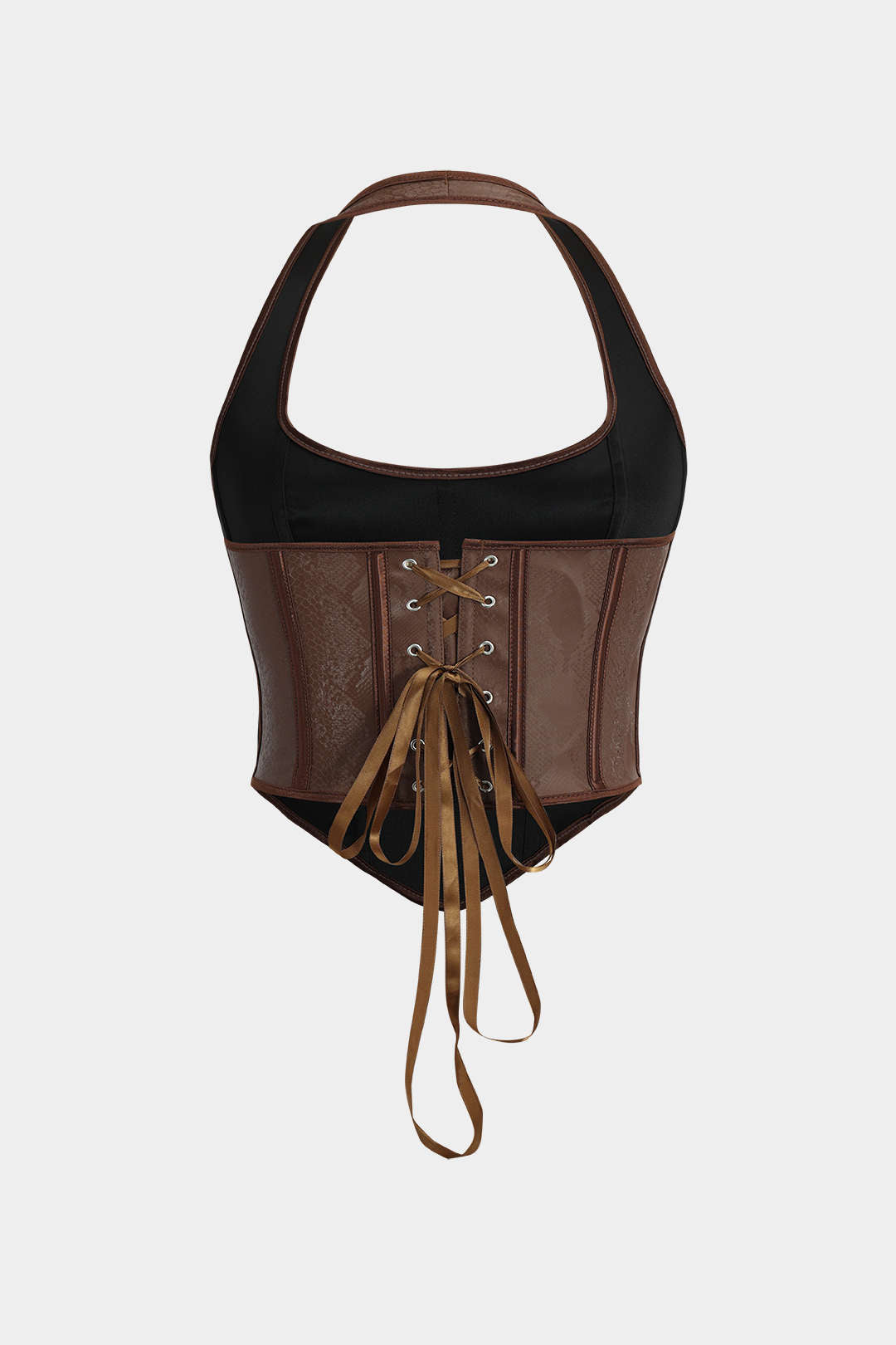 Plus Size Tie Back Corset Tank Top