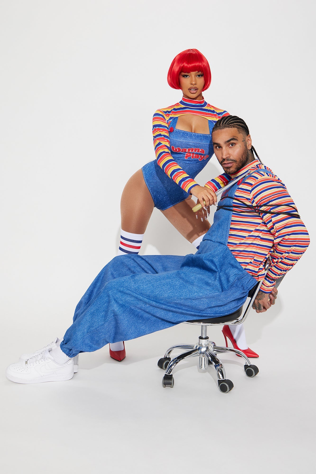 Wanna Play Evil Doll 5 Piece Costume Set - Multi Color