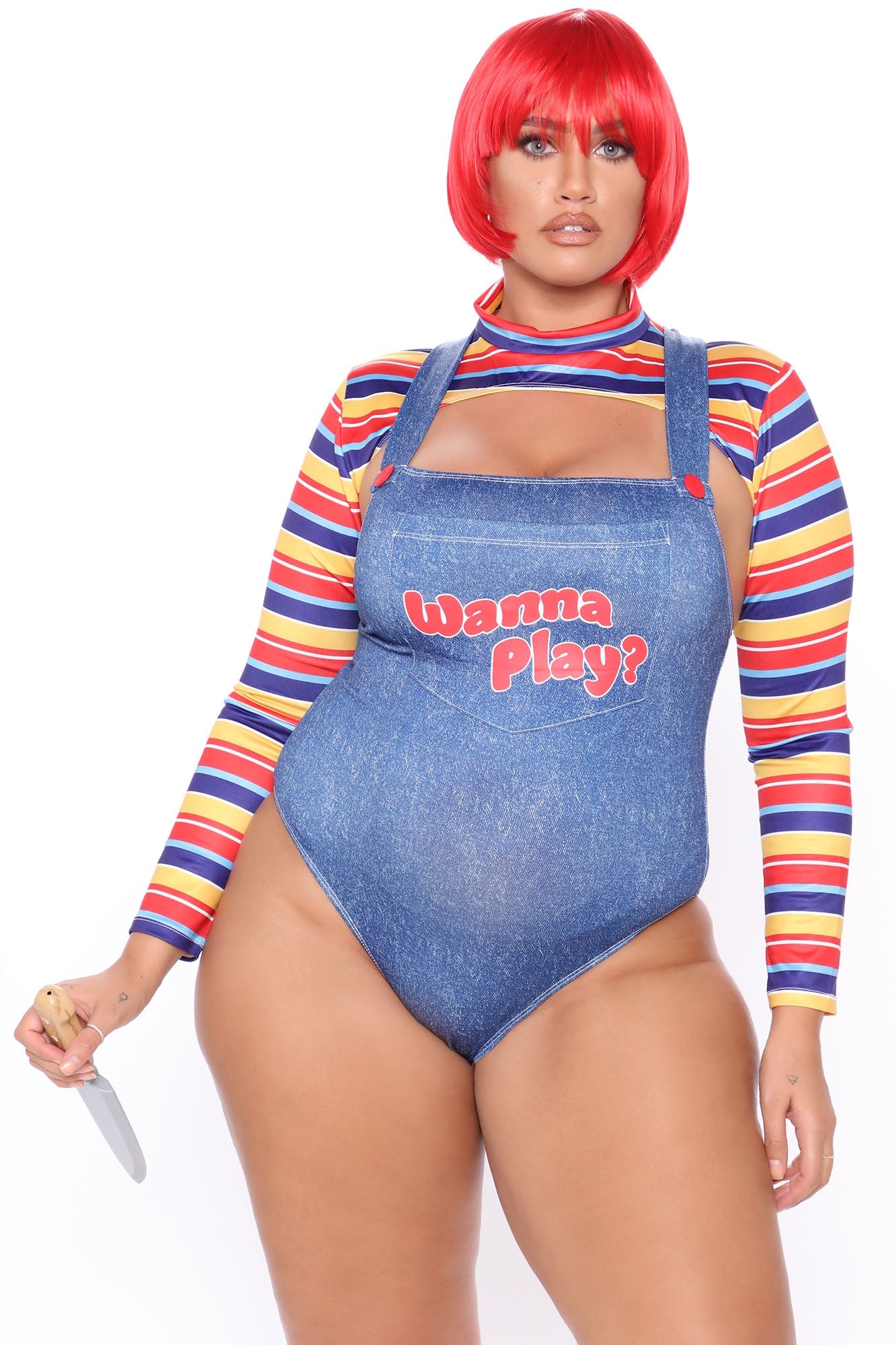 Wanna Play Evil Doll 5 Piece Costume Set - Multi Color