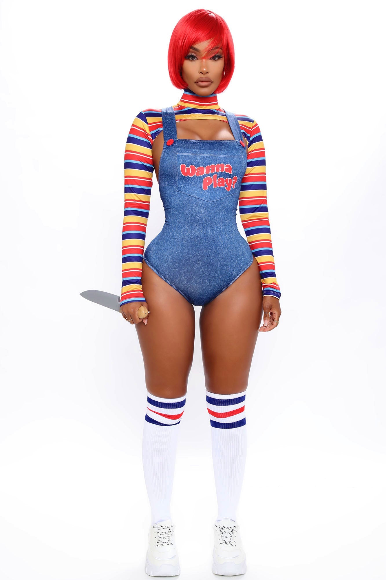 Wanna Play Evil Doll 5 Piece Costume Set - Multi Color