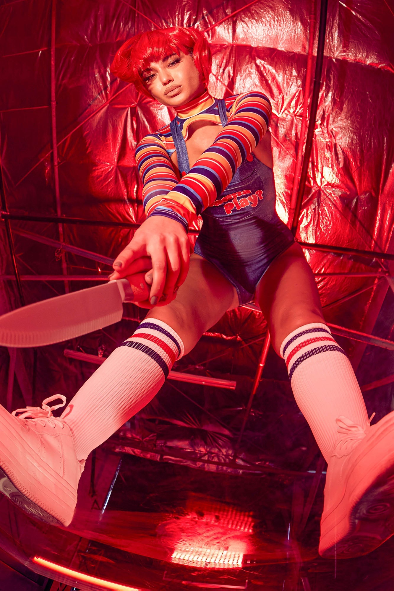 Wanna Play Evil Doll 5 Piece Costume Set - Multi Color