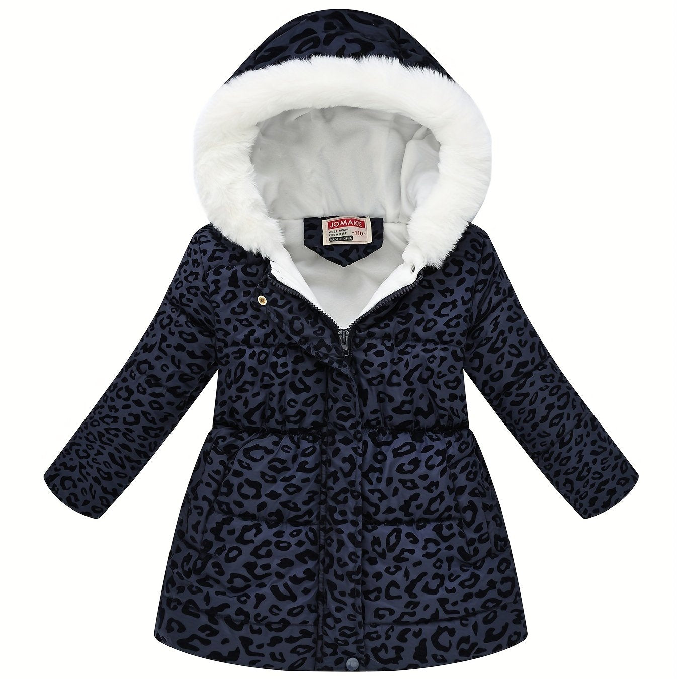 The new children's coat for autumn and winter features fashionable prints for girls. It is a long, waist-cinching, heart-shaped flocked fabric coat for children, full of childlike fun and still fashionable! The touch is delicate and Light Beige-friendly,