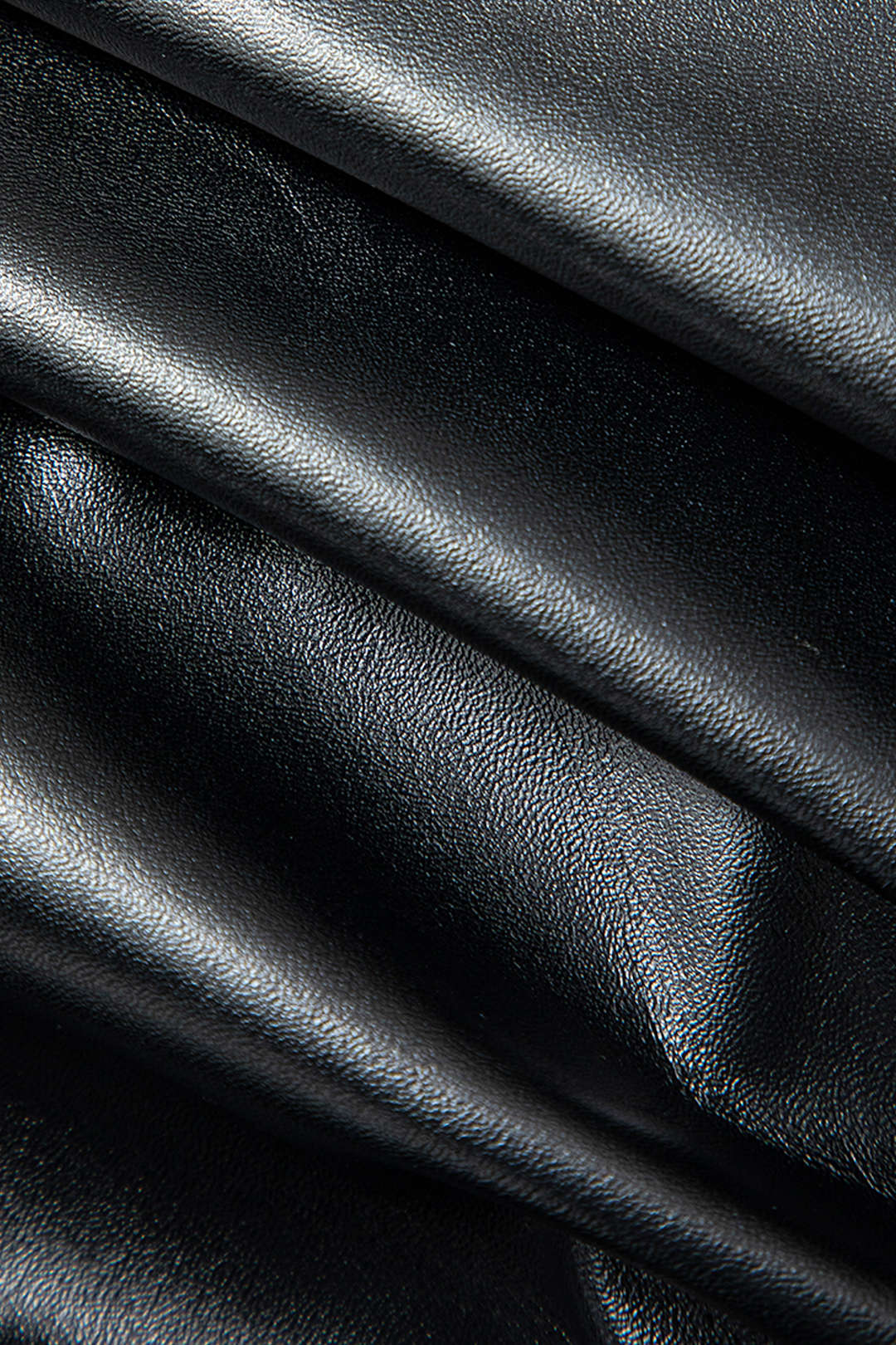 Faux Leather Cropped Hoodie Jacket