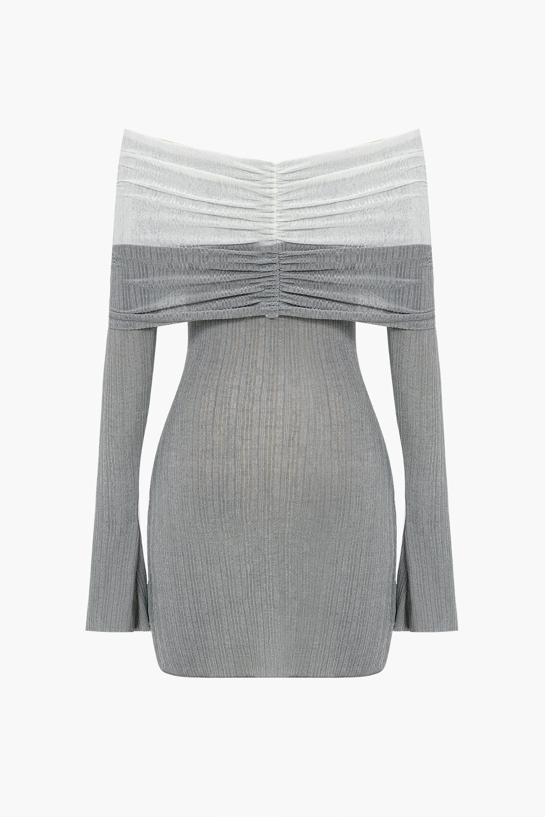 Patchwork Off Shoulder Mini Dress