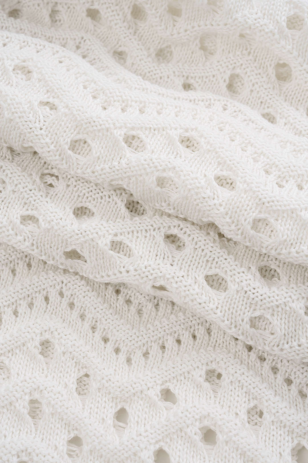 Knit Hollow Out Top And Trousers Set