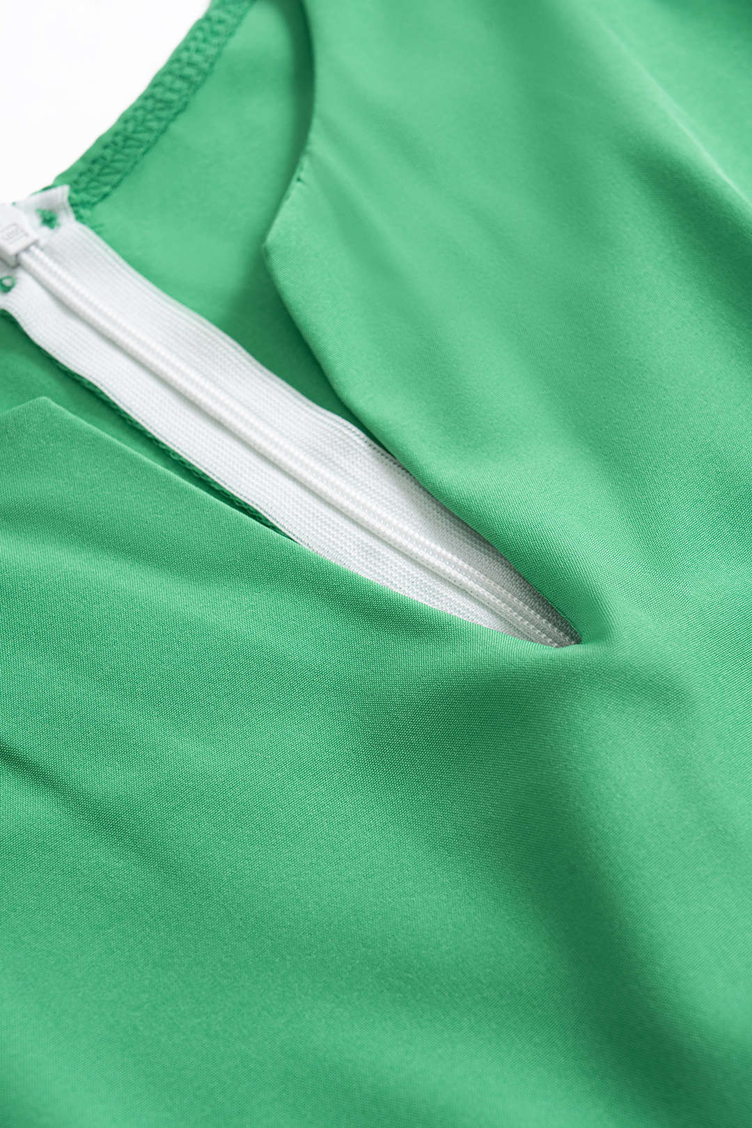 V-Neck Short Sleeve Zipper Jumpsuit