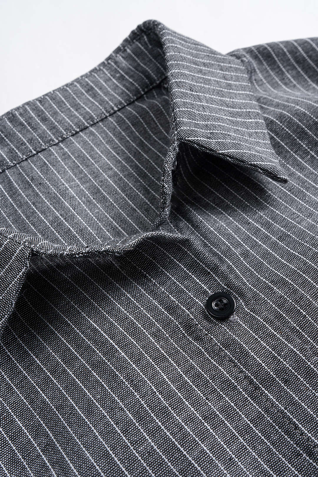 Stripes Print Button Long-Sleeve Shirt