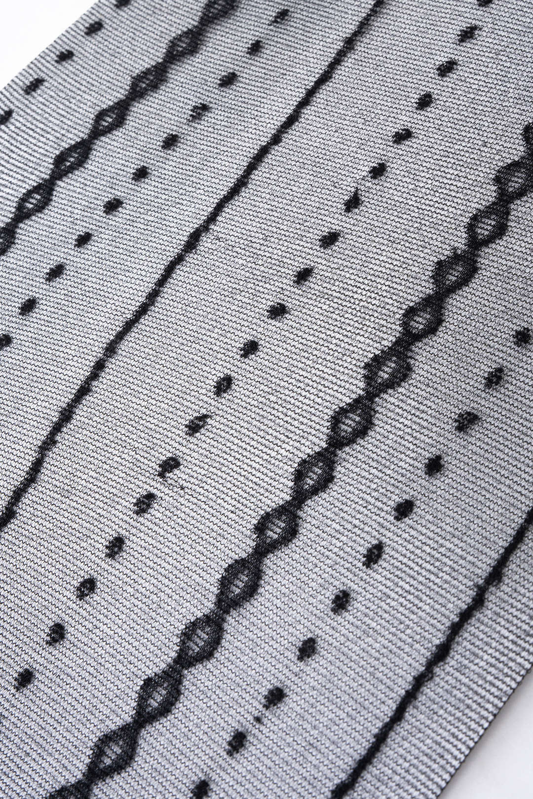 Mesh Diamond Pattern Vertical Stripes Sock