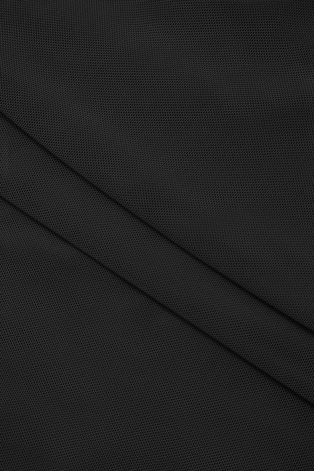 Sheer Mesh Ruffle Trim Asymmetrical Cross Backless Mini Dress