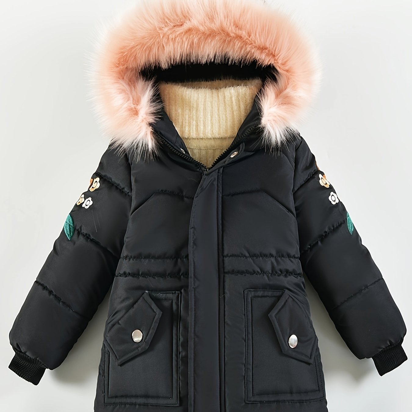 Girls Winter Parka Thickened Warm