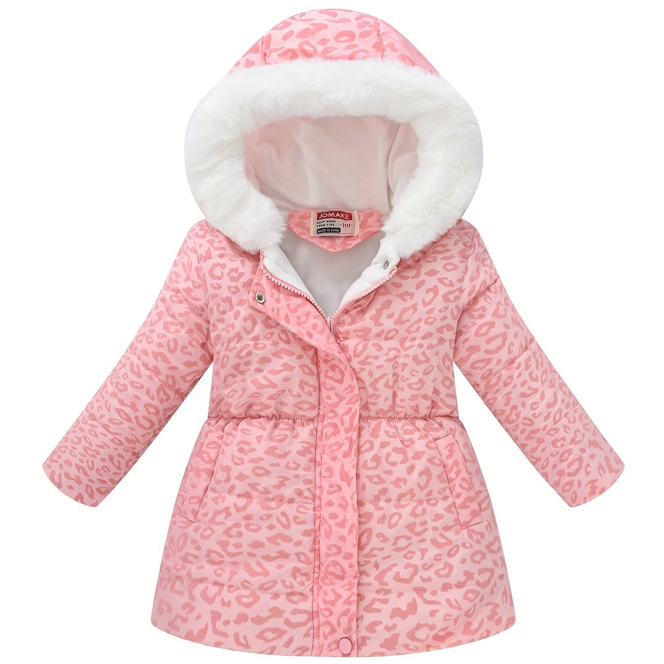 The new children's coat for autumn and winter features fashionable prints for girls. It is a long, waist-cinching, heart-shaped flocked fabric coat for children, full of childlike fun and still fashionable! The touch is delicate and Light Beige-friendly,