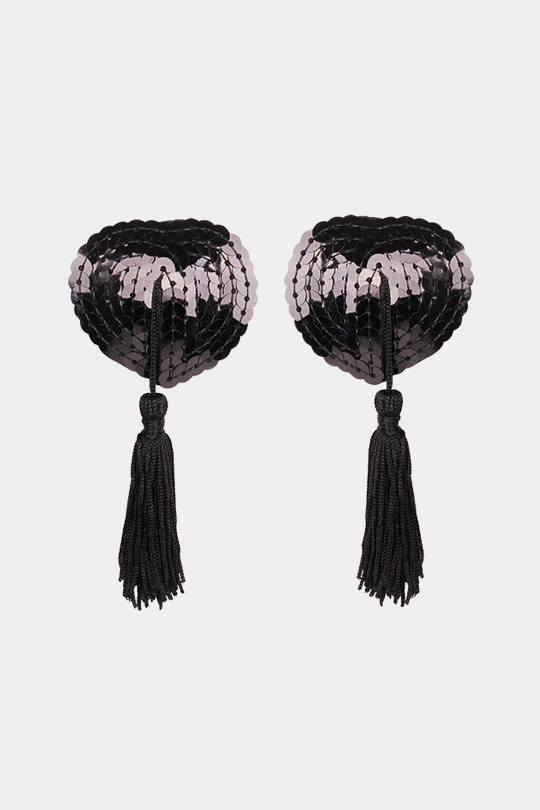 Sequin Heart-Shaped Fringe Nipple Cover