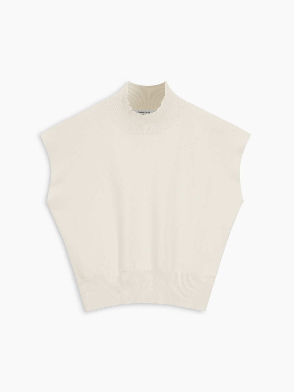 Chic Sleeveless Knit Turtleneck Top