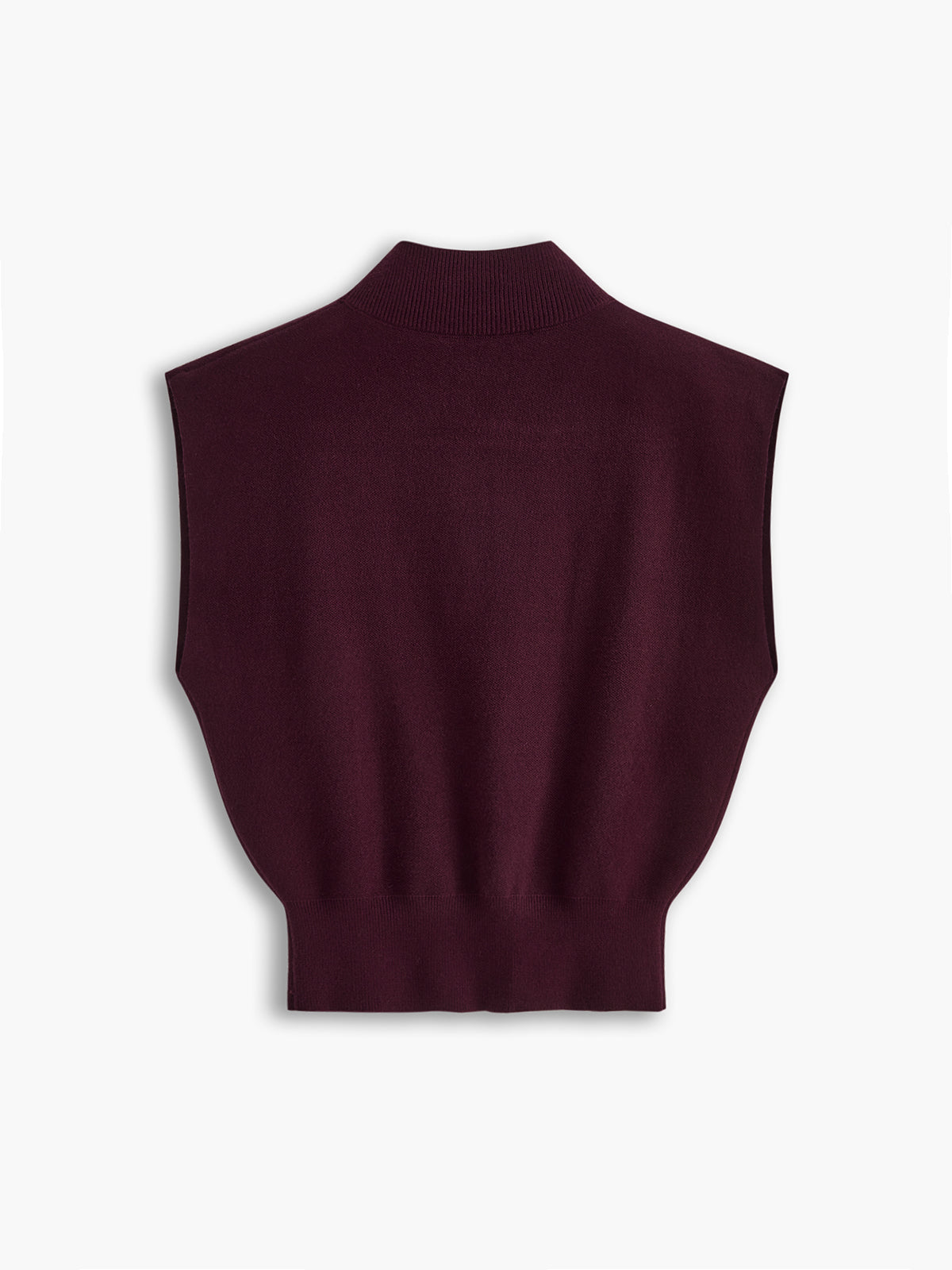 Chic Sleeveless Knit Turtleneck Top