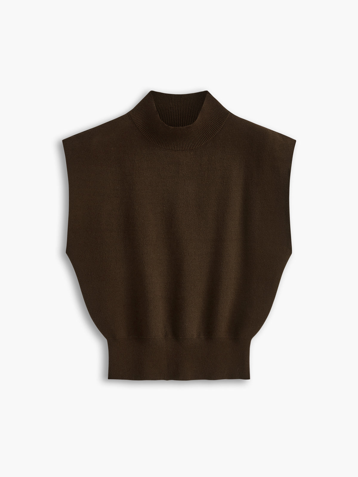 Chic Sleeveless Knit Turtleneck Top