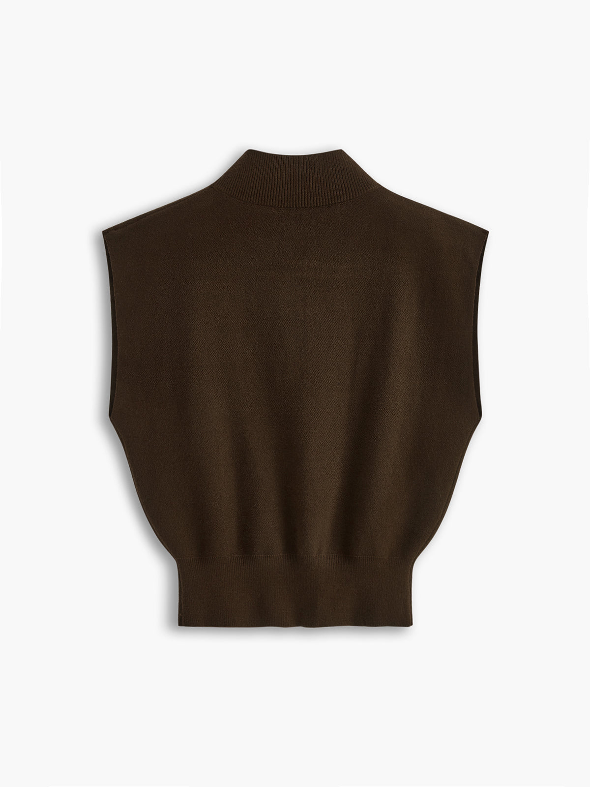 Chic Sleeveless Knit Turtleneck Top