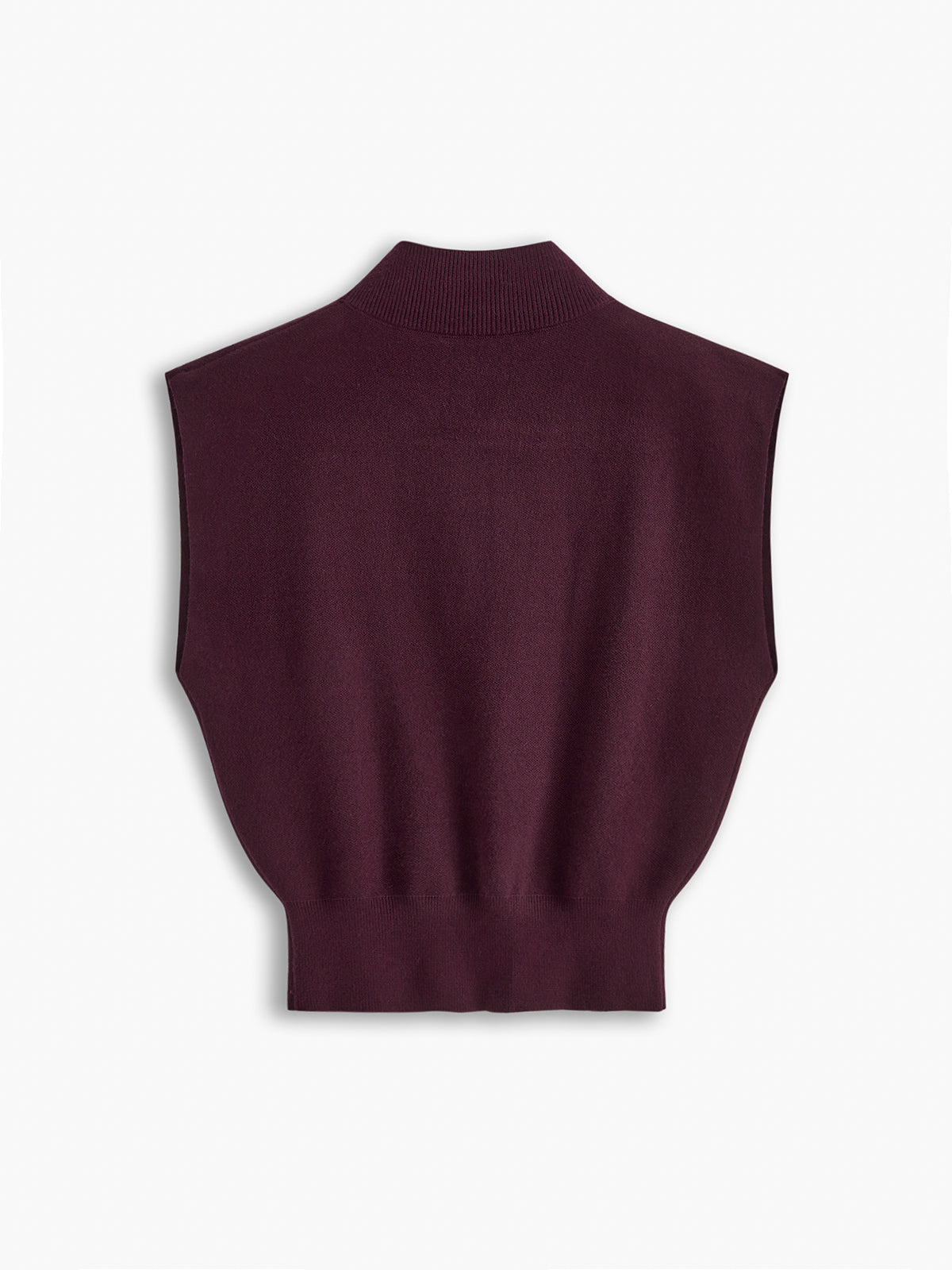 Chic Sleeveless Knit Turtleneck Top