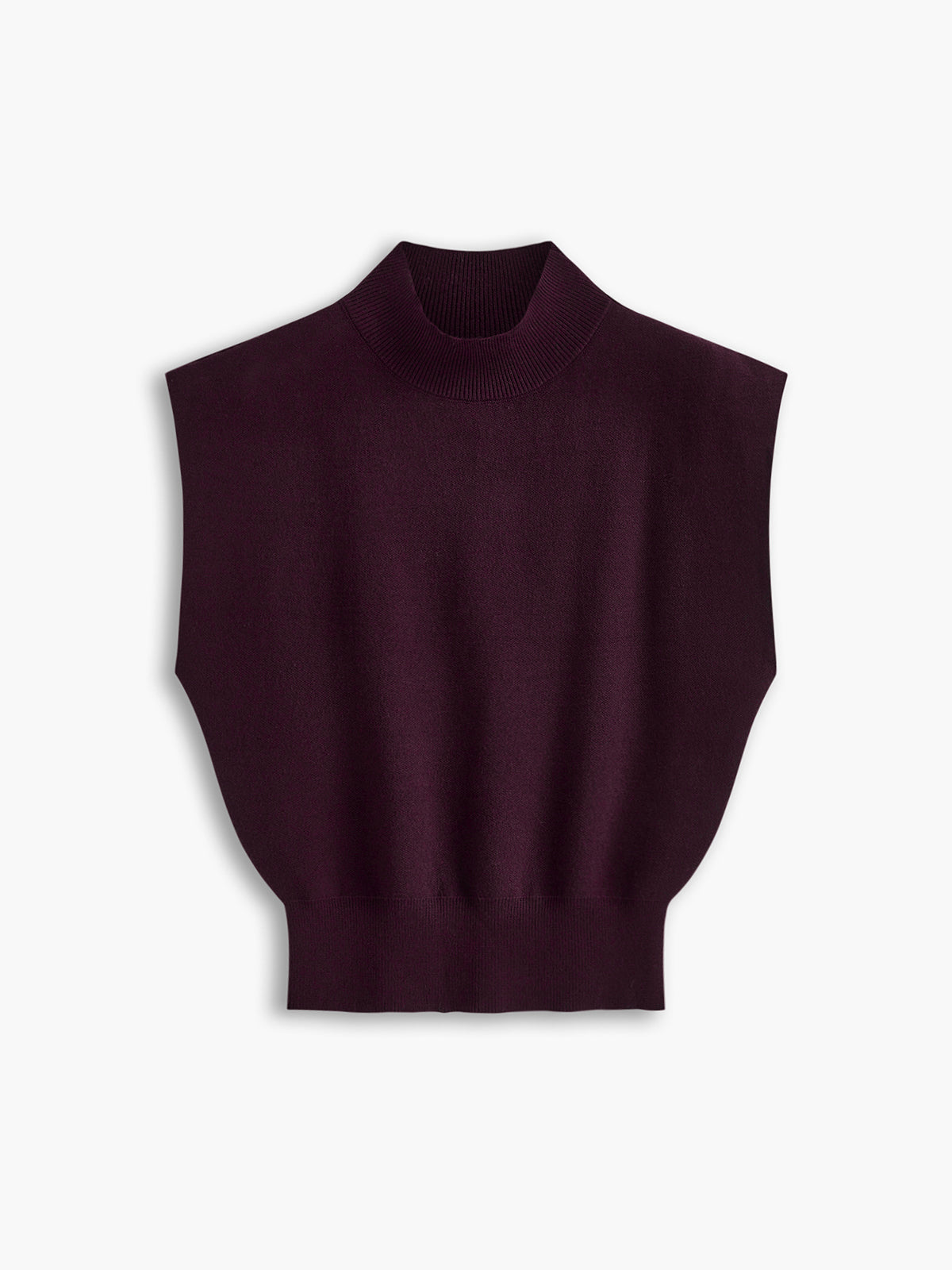 Chic Sleeveless Knit Turtleneck Top