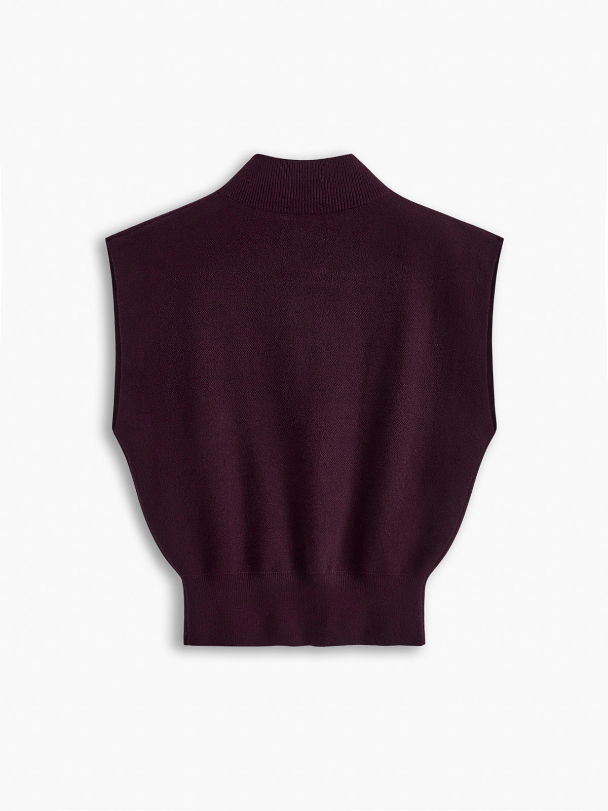 Chic Sleeveless Knit Turtleneck Top