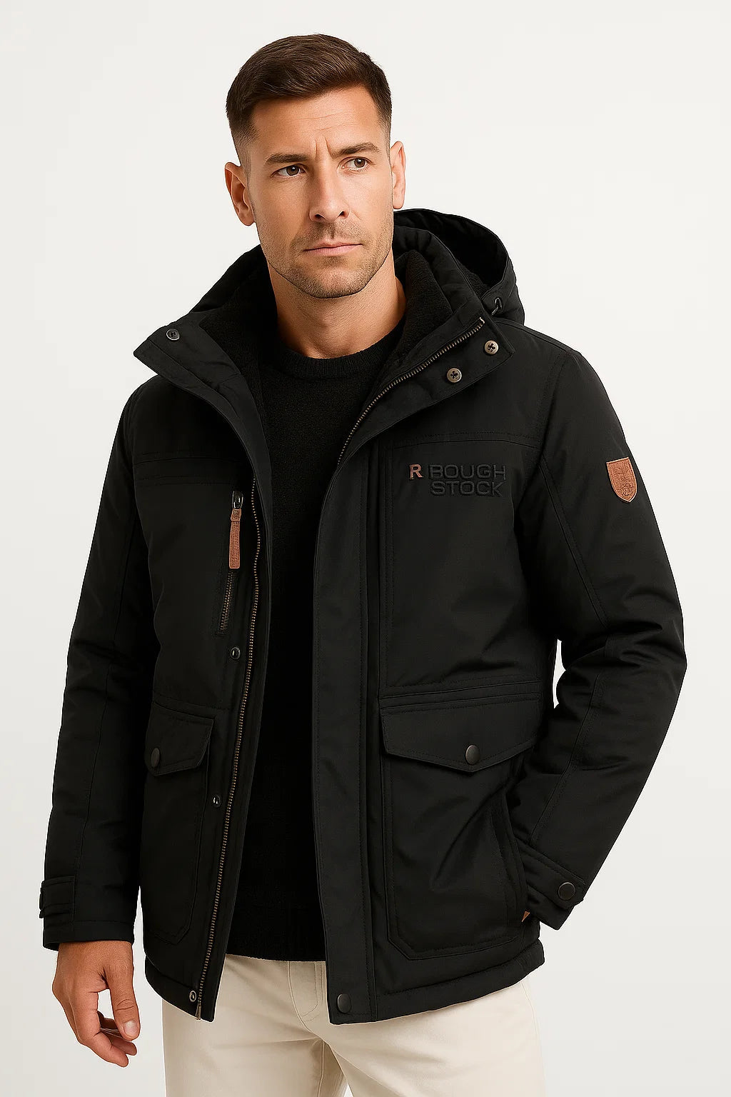 Men's Insulated Waterproof Puffer Jacket for Outdoor Activities