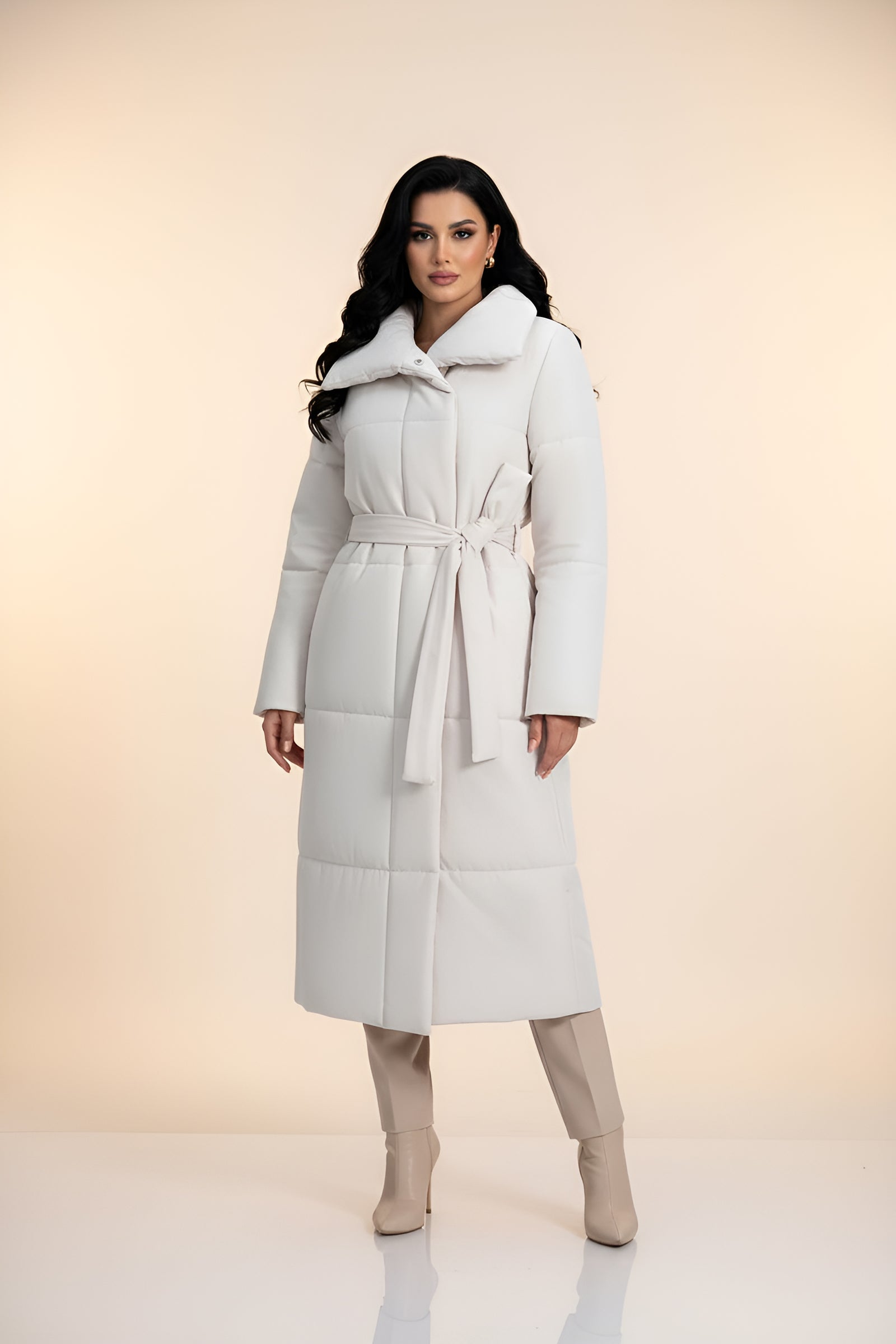 Lapel Tie-Front Coat