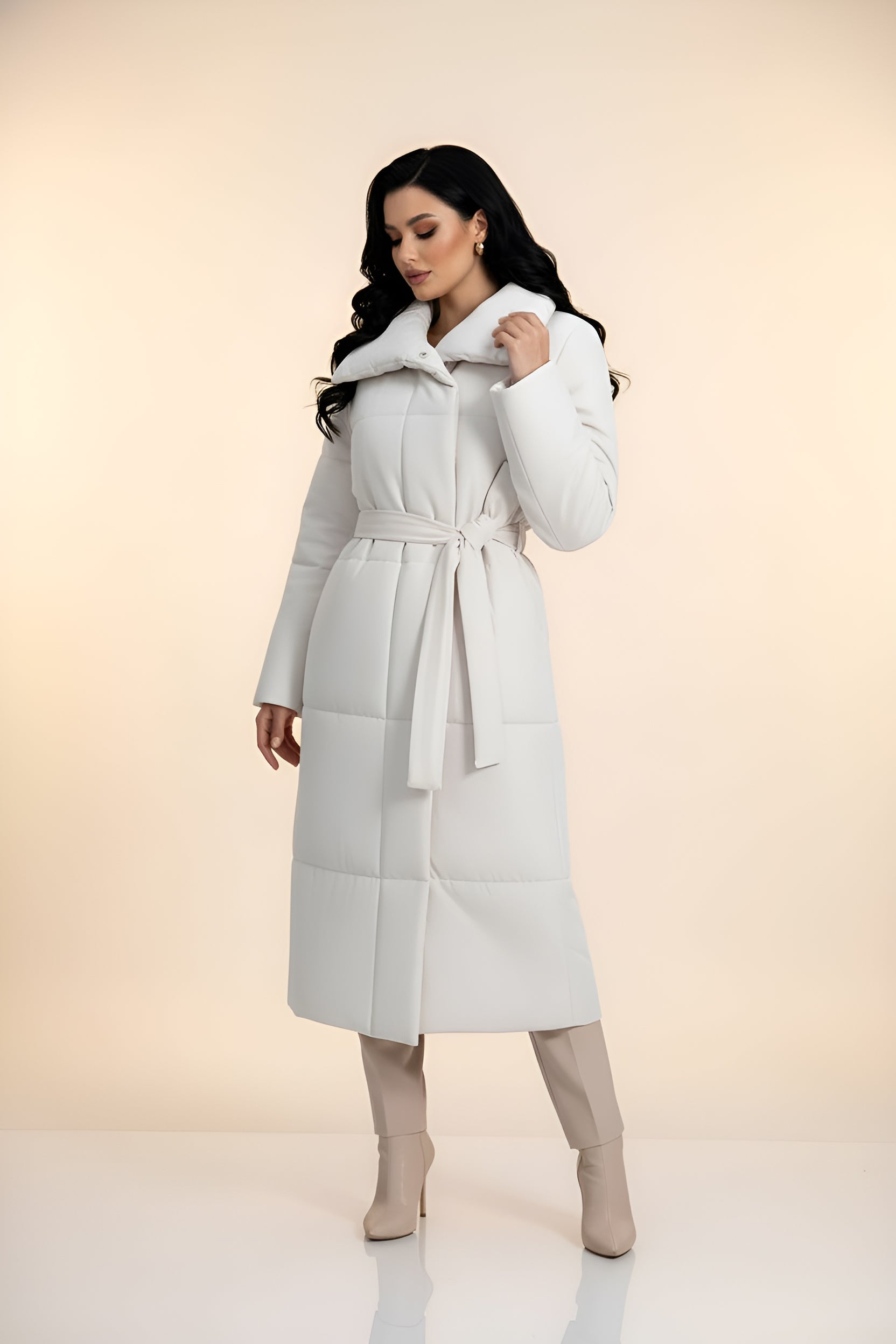 Lapel Tie-Front Coat