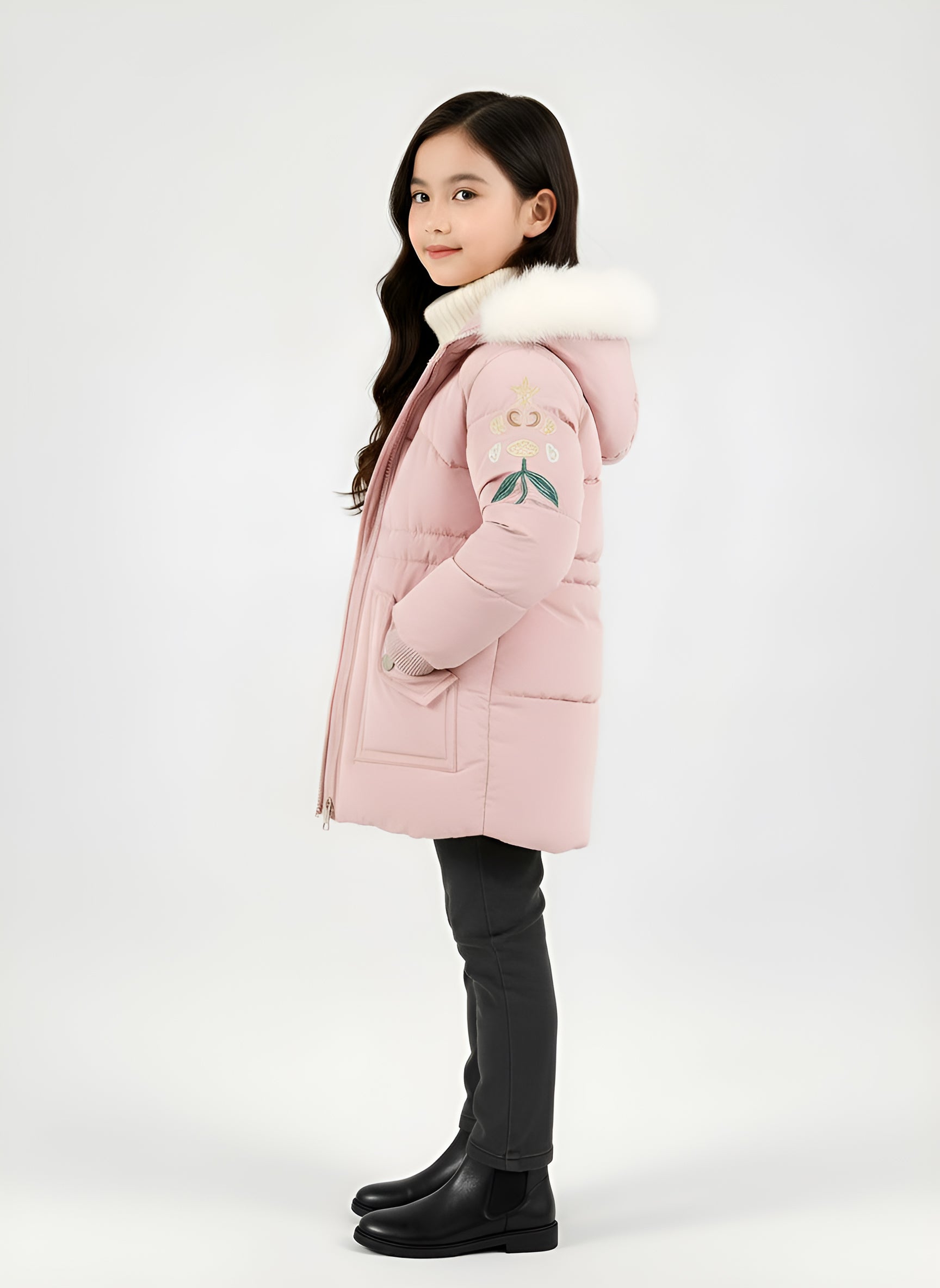 Girls Winter Parka Thickened Warm