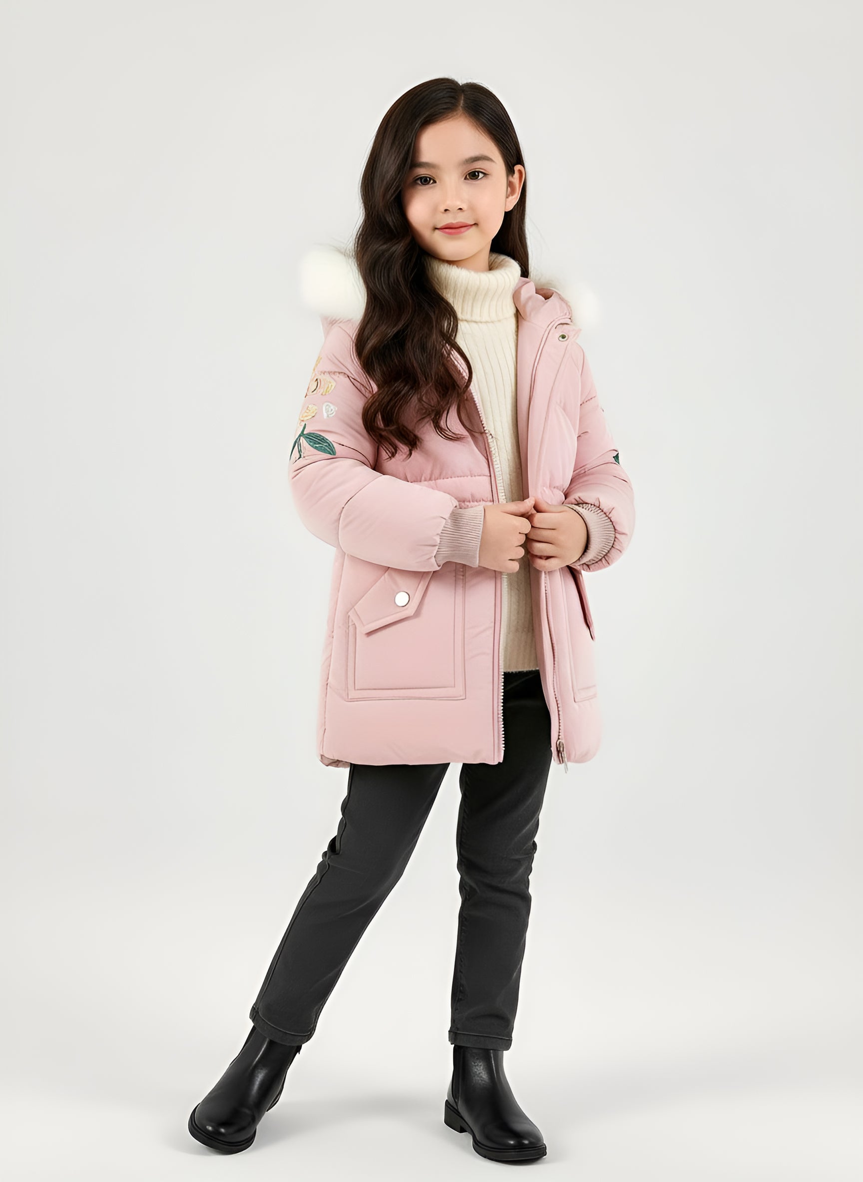 Girls Winter Parka Thickened Warm