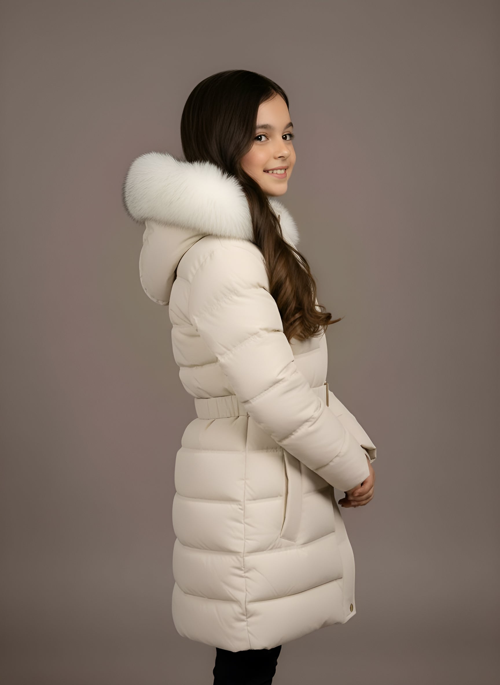 Girls Hooded Jacket Winter Coat