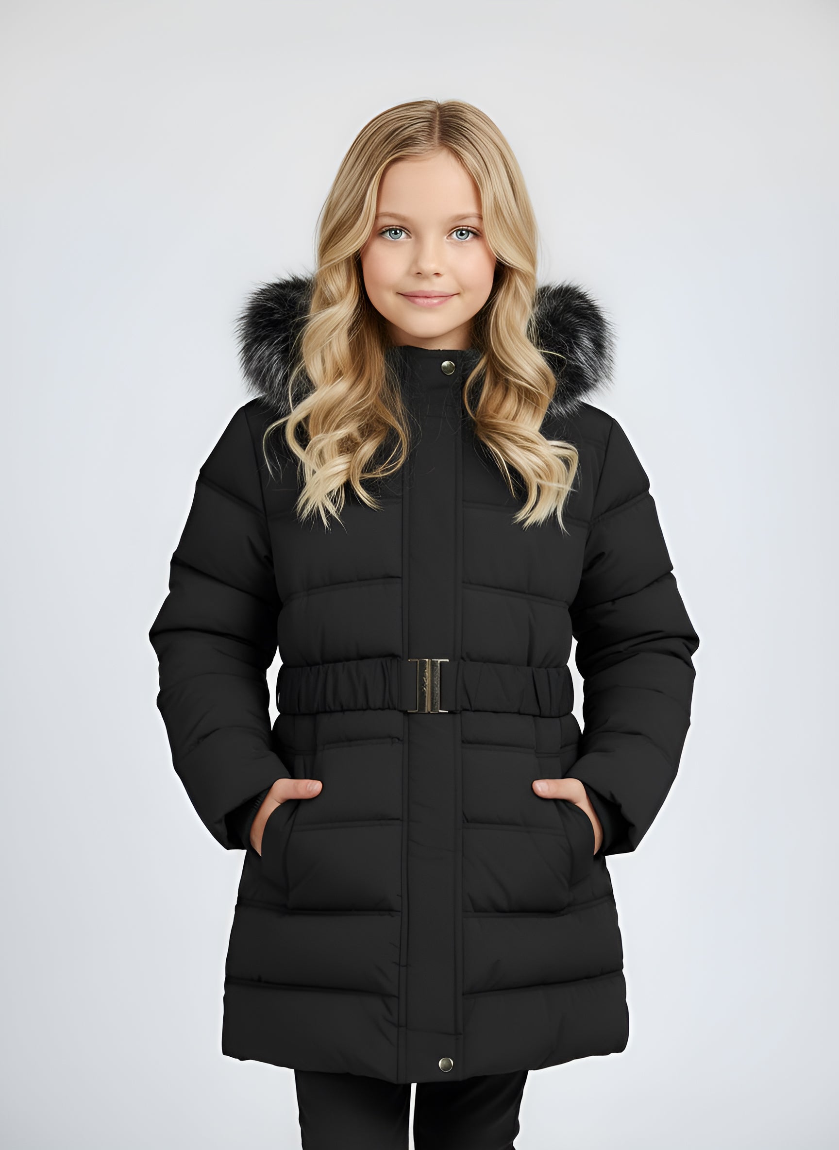 Girls Hooded Jacket Winter Coat