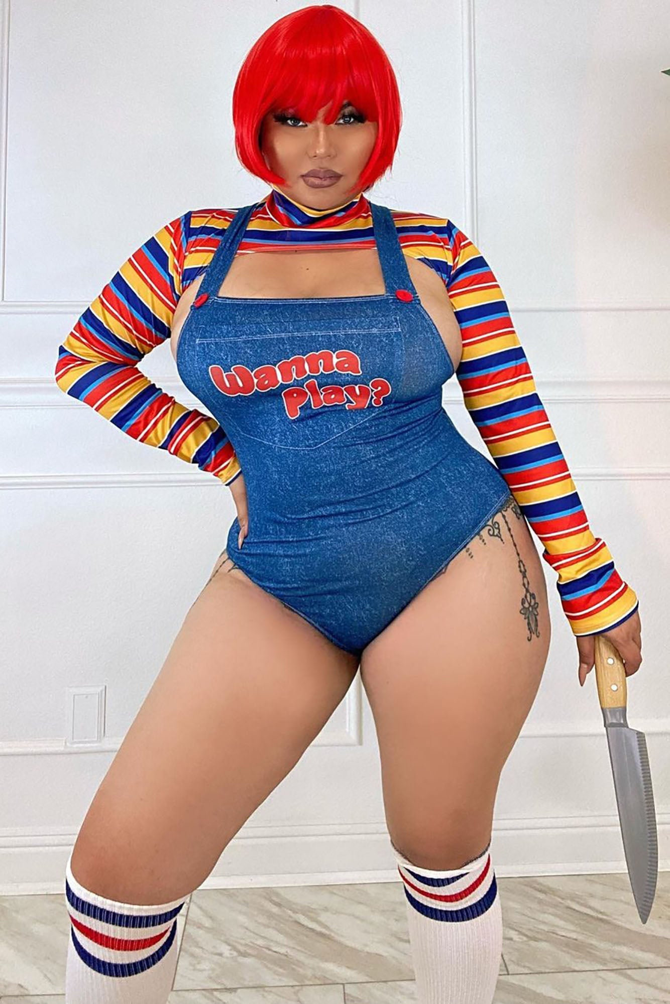 Wanna Play Evil Doll 5 Piece Costume Set - Multi Color