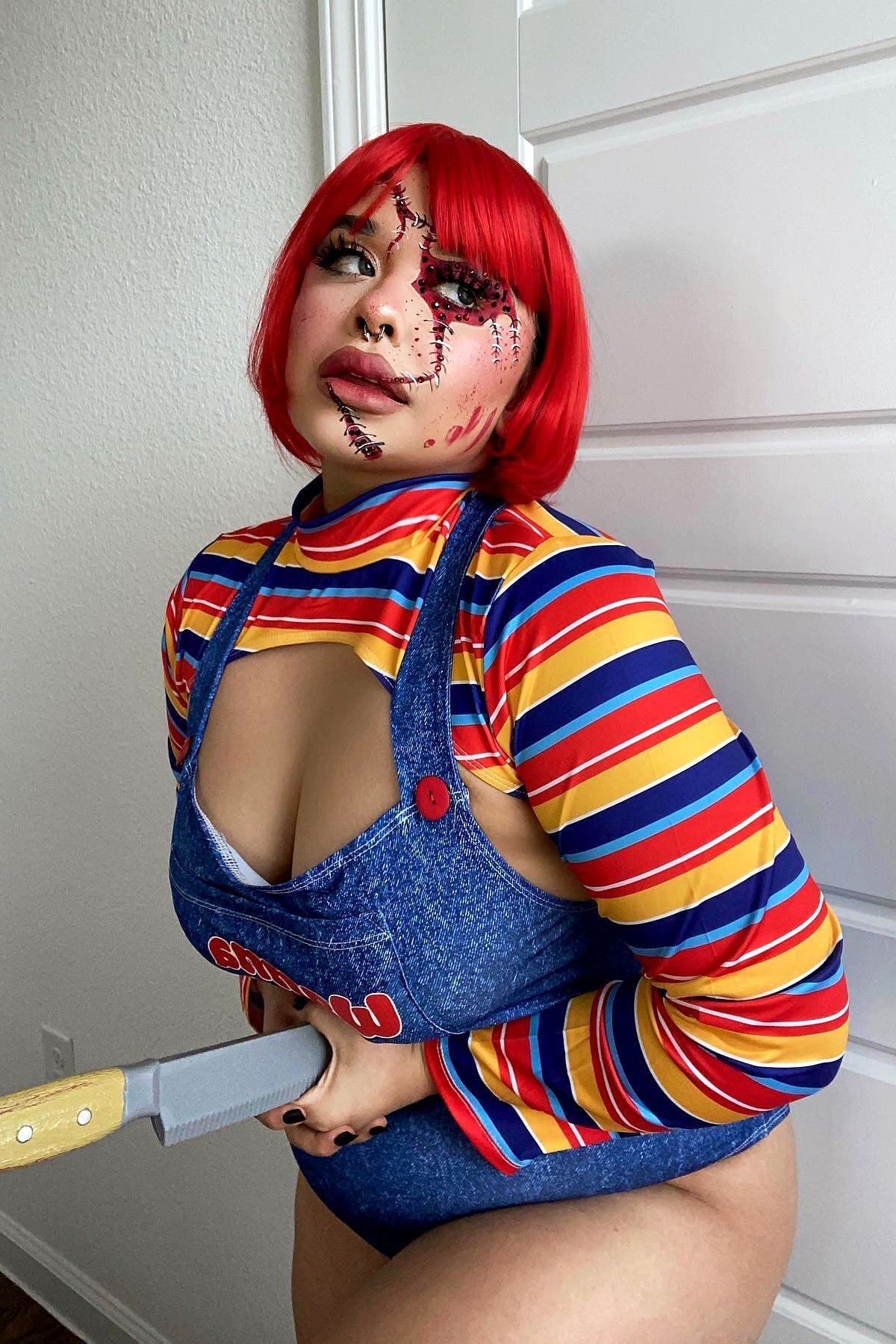 Wanna Play Evil Doll 5 Piece Costume Set - Multi Color