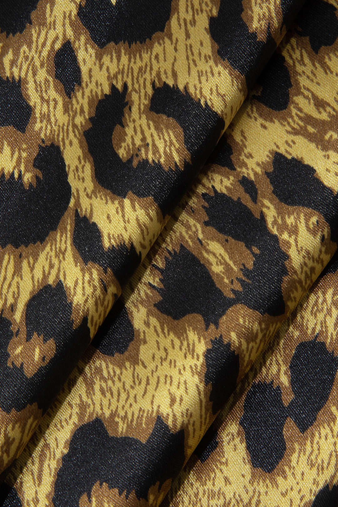 Leopard Print Lace Trim Dress Lingerie