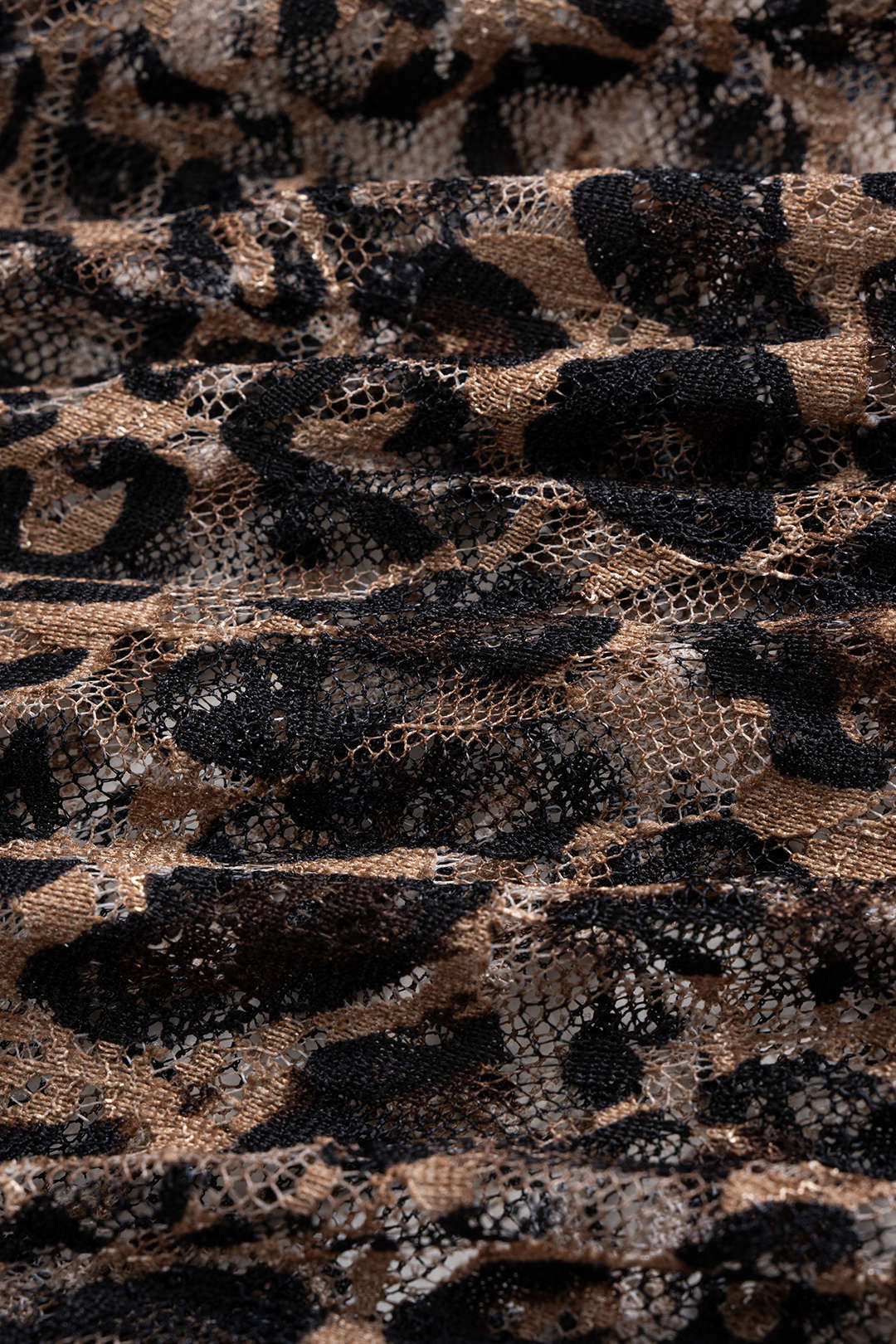 Leopard Print Lace Patchwork Backless Sleeveless Bodysuit